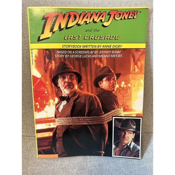 EUC Indiana Jones™ THE LAST CRUSADE Official Movie STORYBOOK Scholastic Edition - Picture 1 of 7